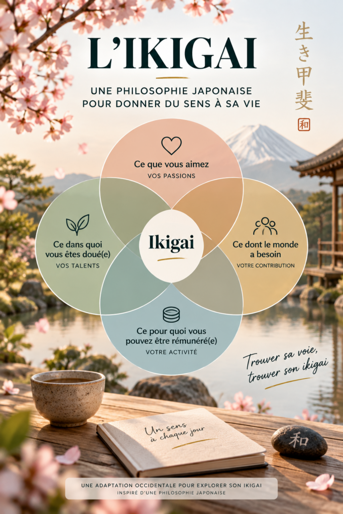 Ikigai, philosophie japonaise pour trouver sa voie et donner du sens à sa vie