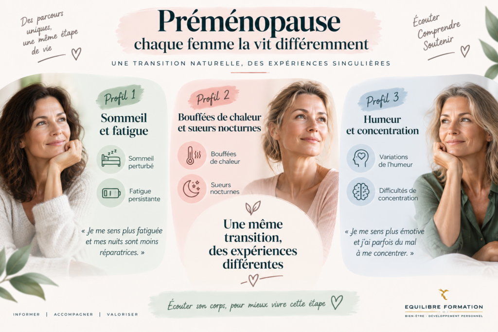Les symptômes de la préménopause varient selon les femmes