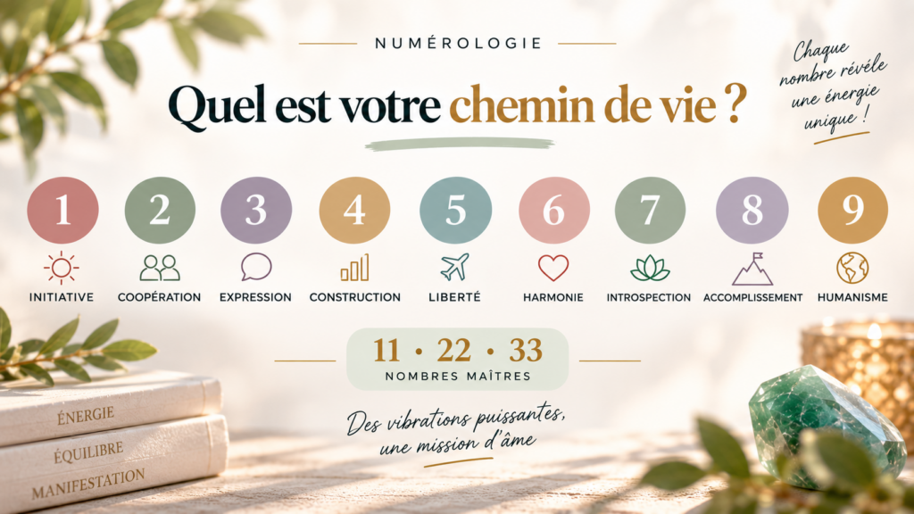 Signification des chemins de vie de 1 à 9 en numérologie