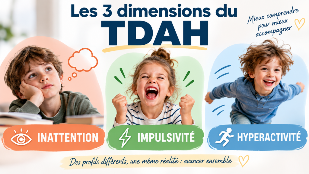 Les trois principales dimensions des symptômes du TDAH